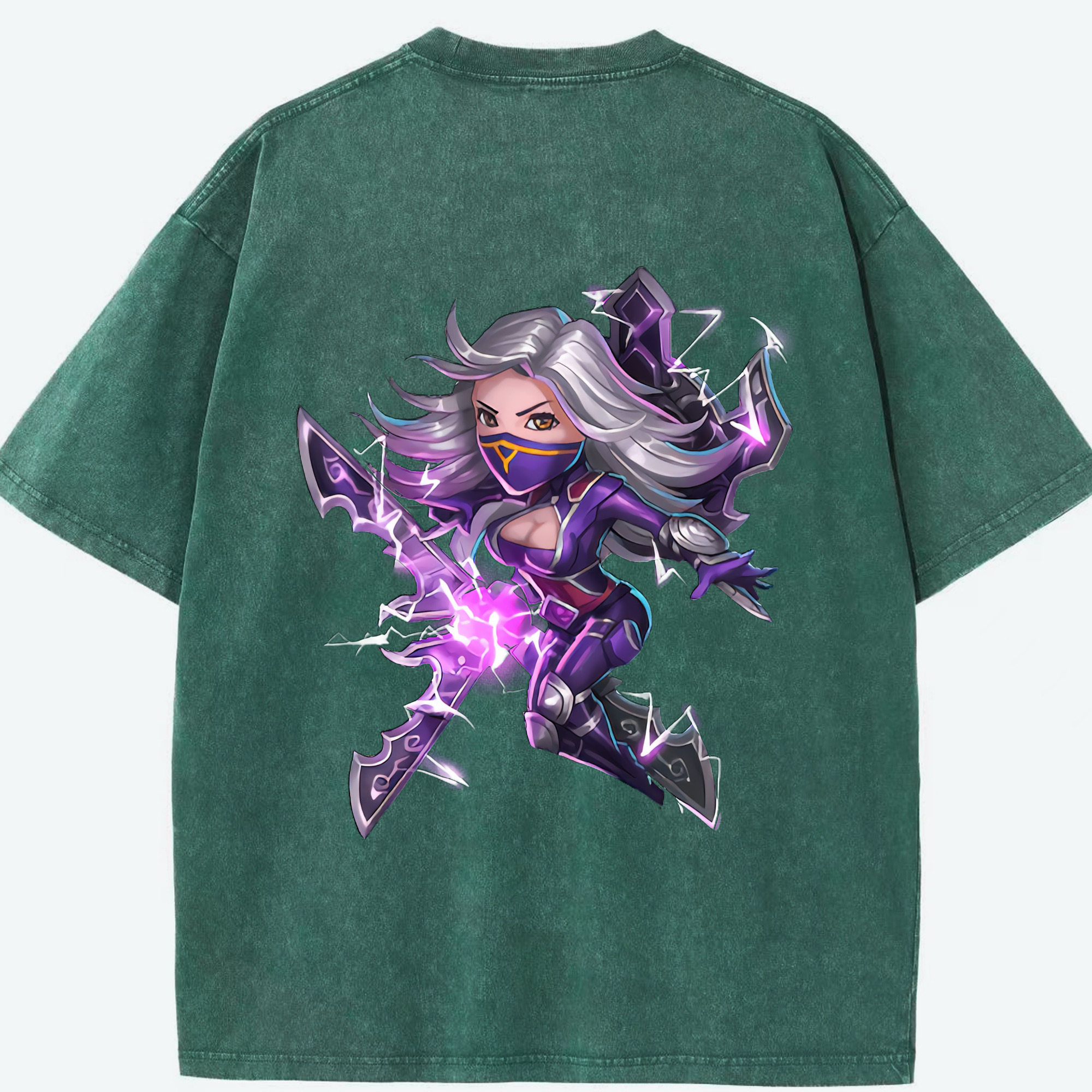 リーグ・オブ・レジェンド League of Legends LOL 綿100% ヴィンテージ風 半袖Tシャツ（背面プリント）